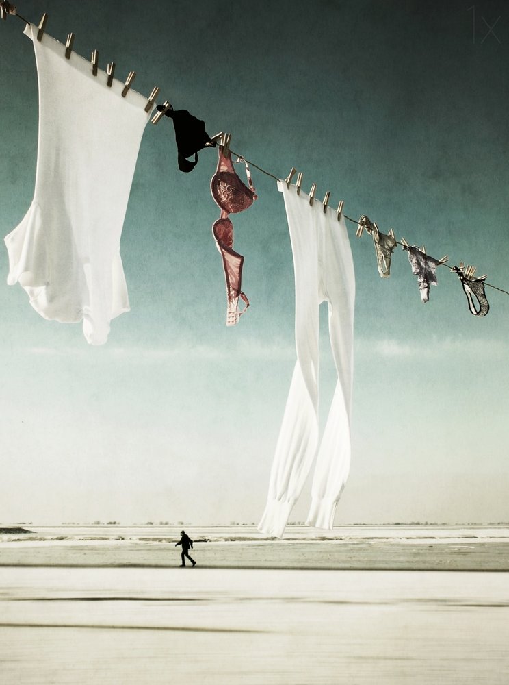 Surreal Clothesline Landscape