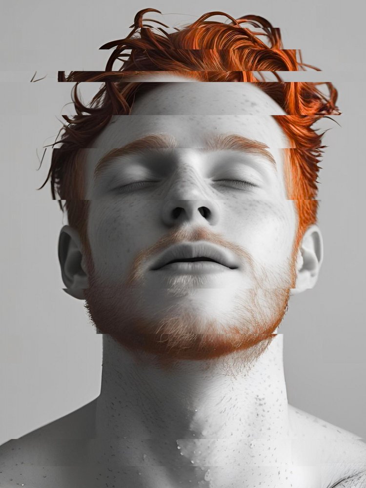 Ginger Glitch Portrait