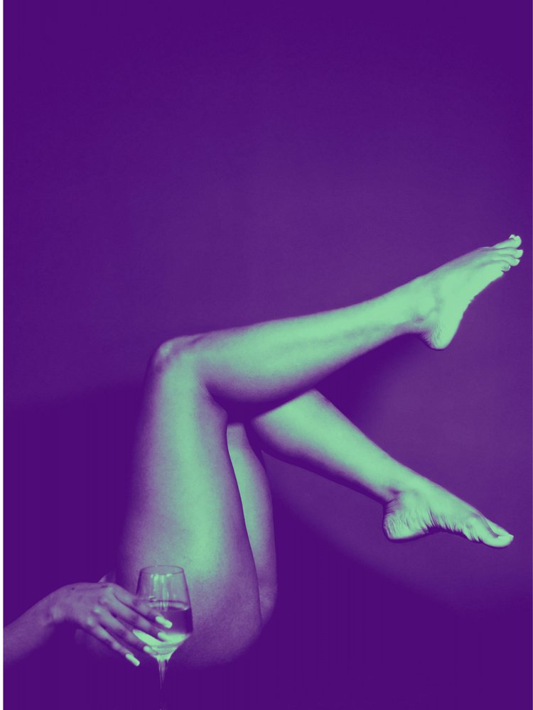 Sensual Legs With Wine