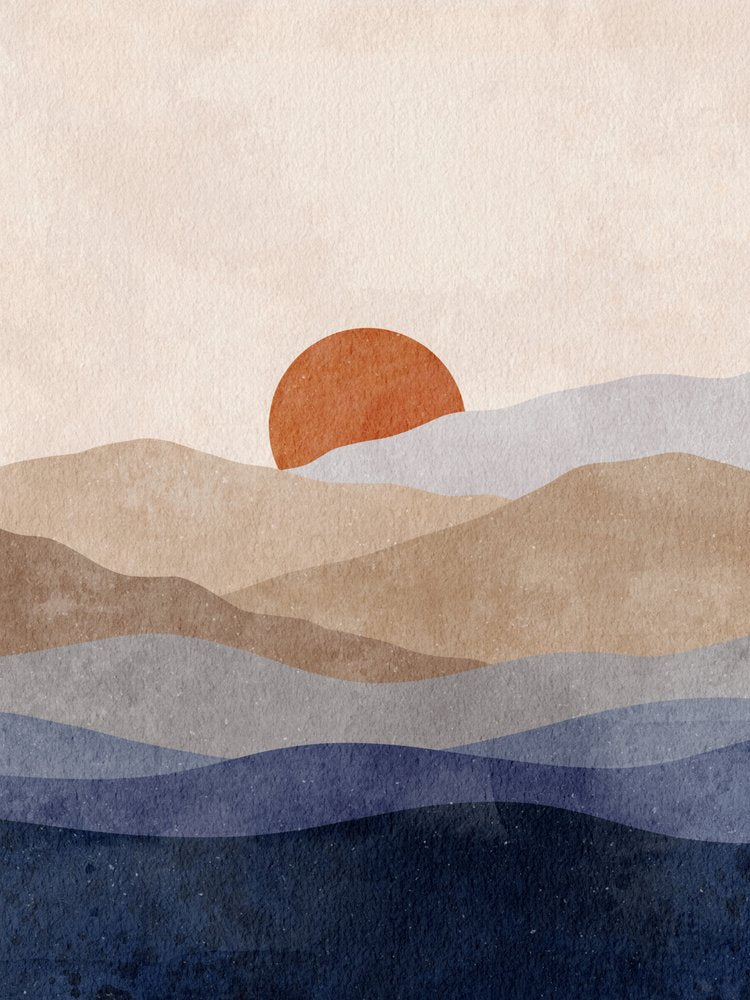 Serene Mountain Sunset