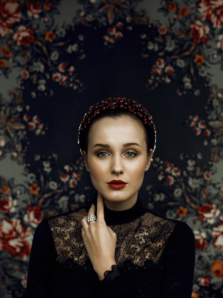 Elegant Floral Portrait