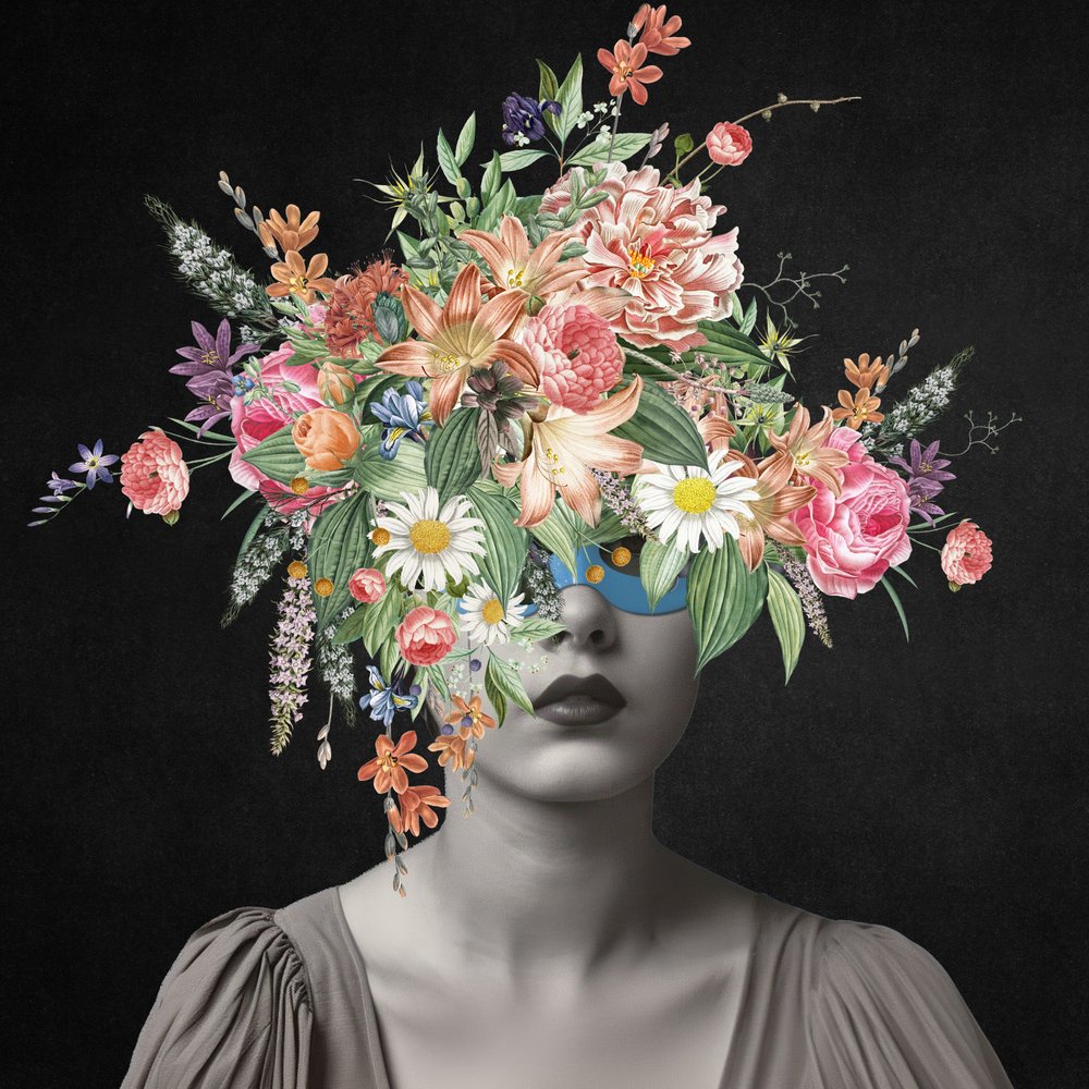 Mysterious Floral Portrait
