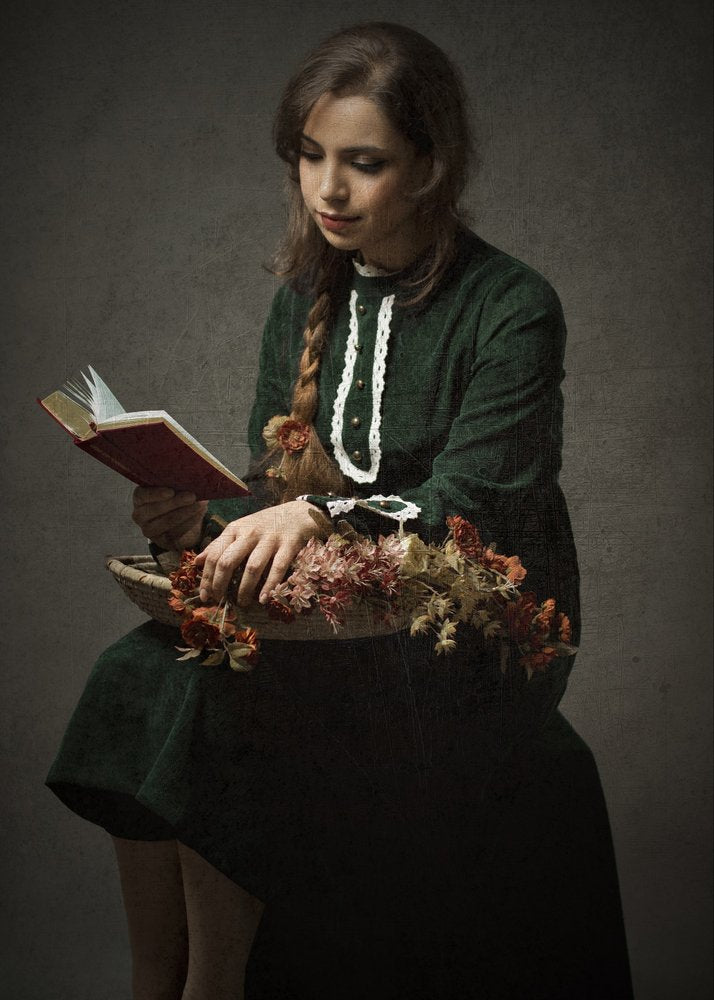 Pensive Girl Reading