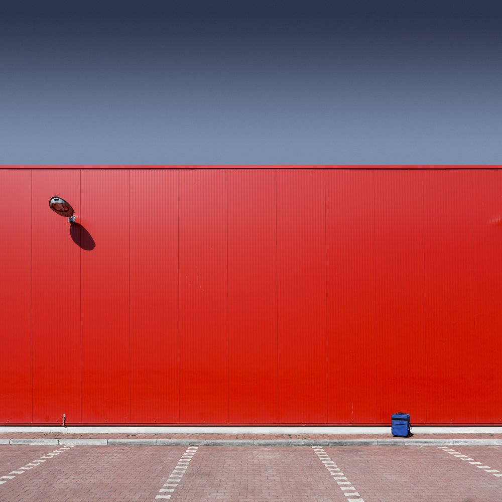 Red Wall Blue Sky