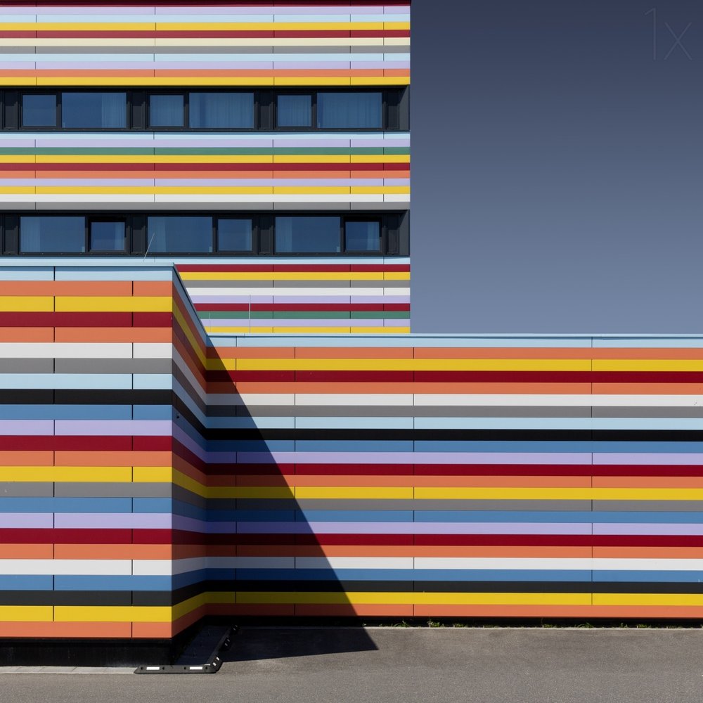 Colorful Striped Building
