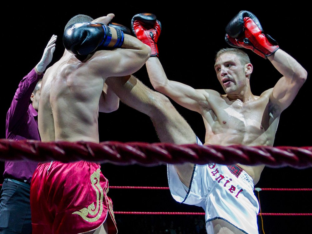 Intense Kickboxing Action
