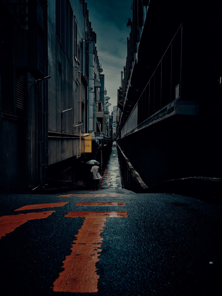Rainy Alley Solitude