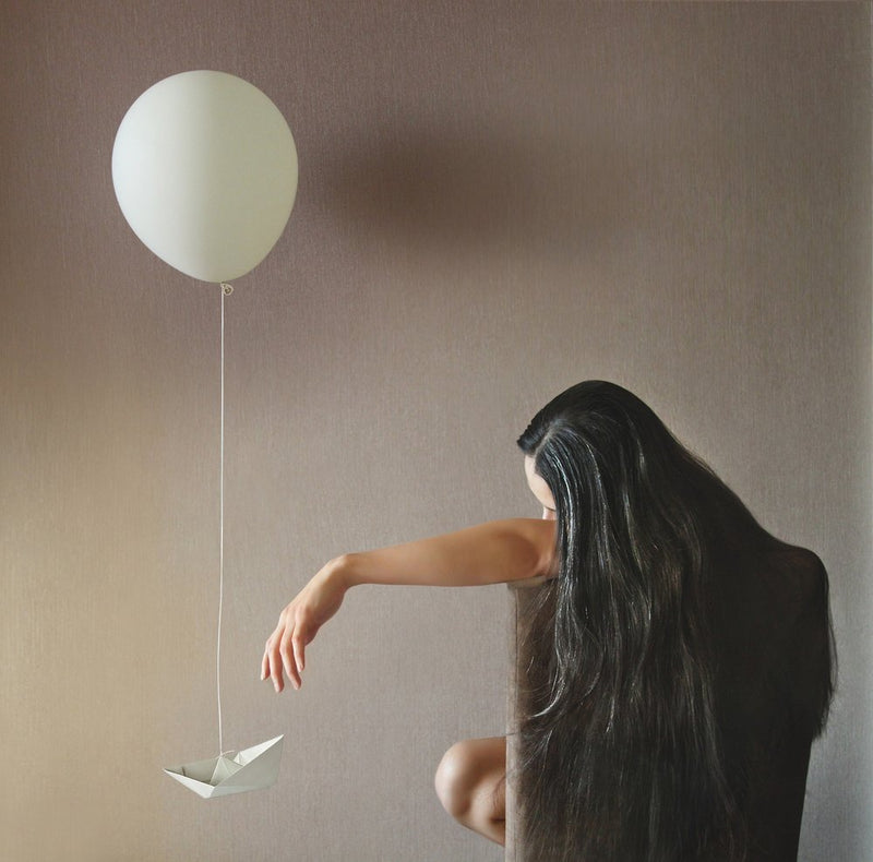 Woman and Paper Boat