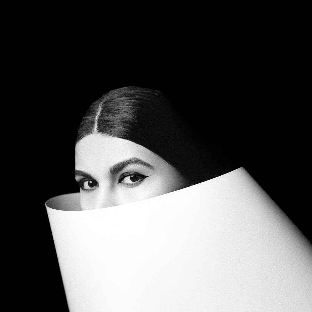 Intense Gaze Behind Paper