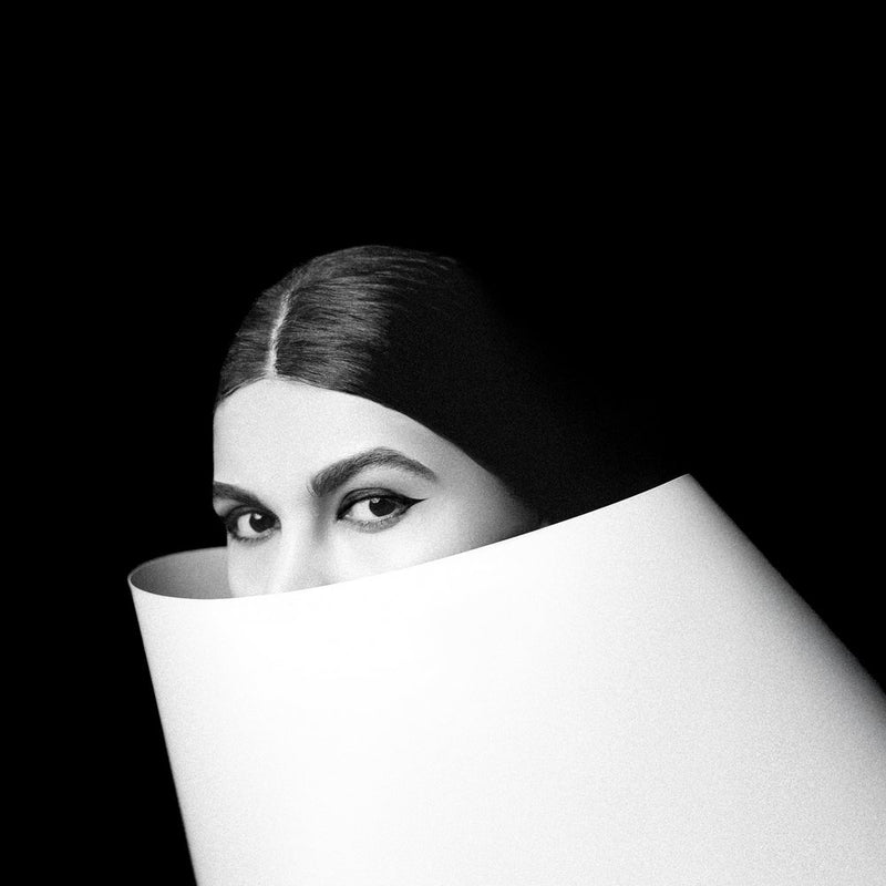 Intense Gaze Behind Paper