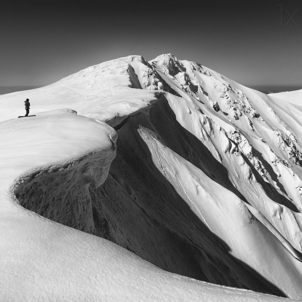 Solitary Figure Winter Ridge