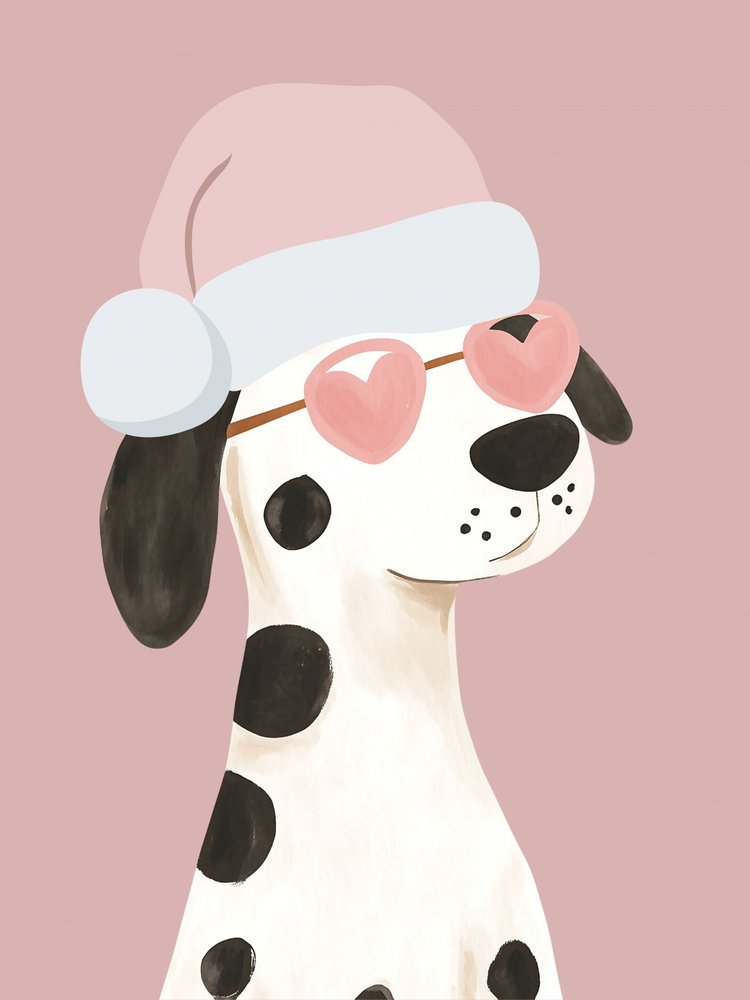 Pink Christmas Puppy