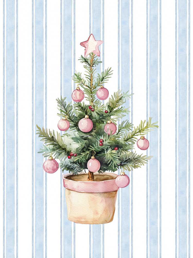 Pink Potted Christmas Tree