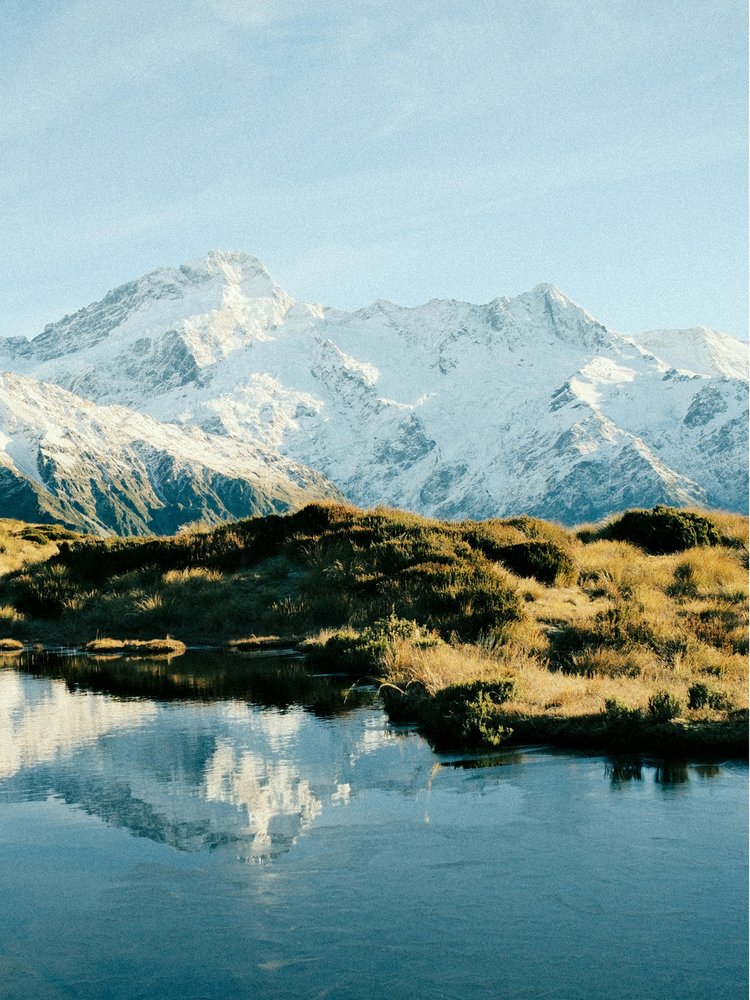 Snowy Mountain Reflection