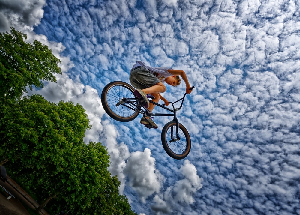 BMX Rider Sky Jump