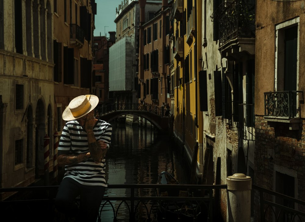 Gondolier In Venice Canal