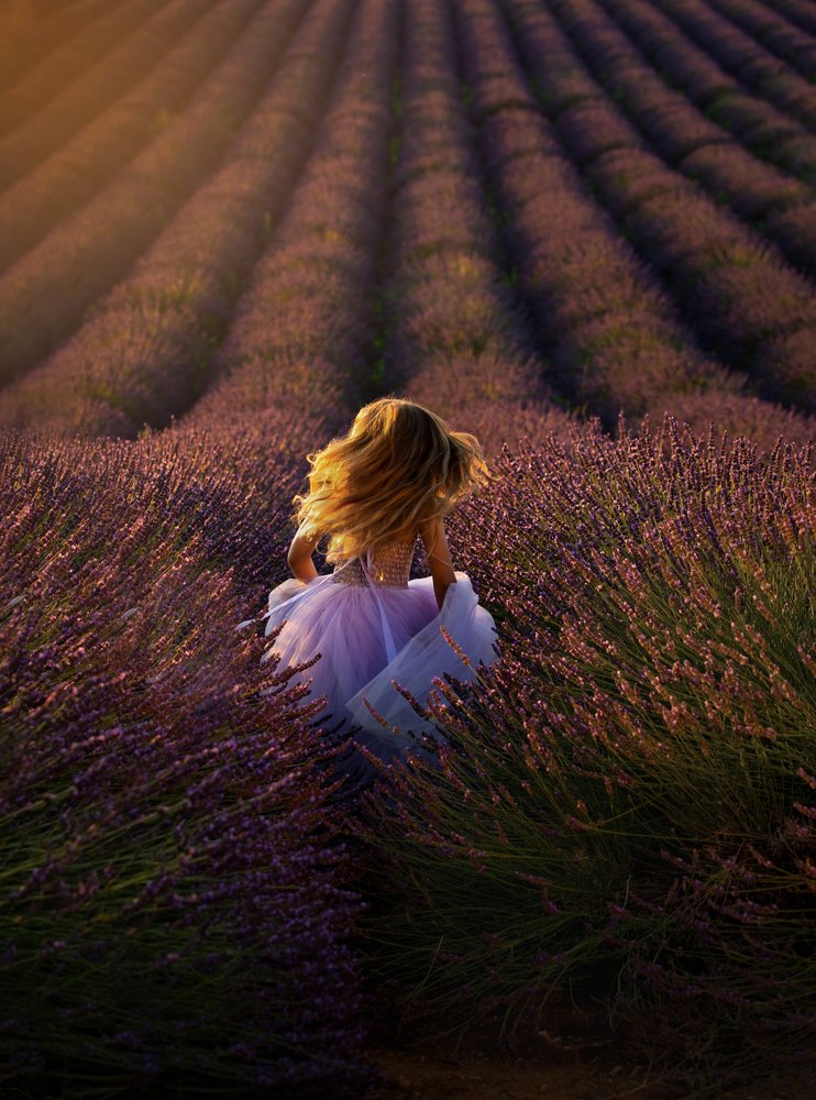 Golden Lavender Girl