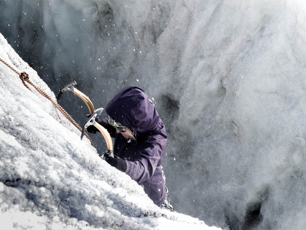 Ice Climber's Ascent