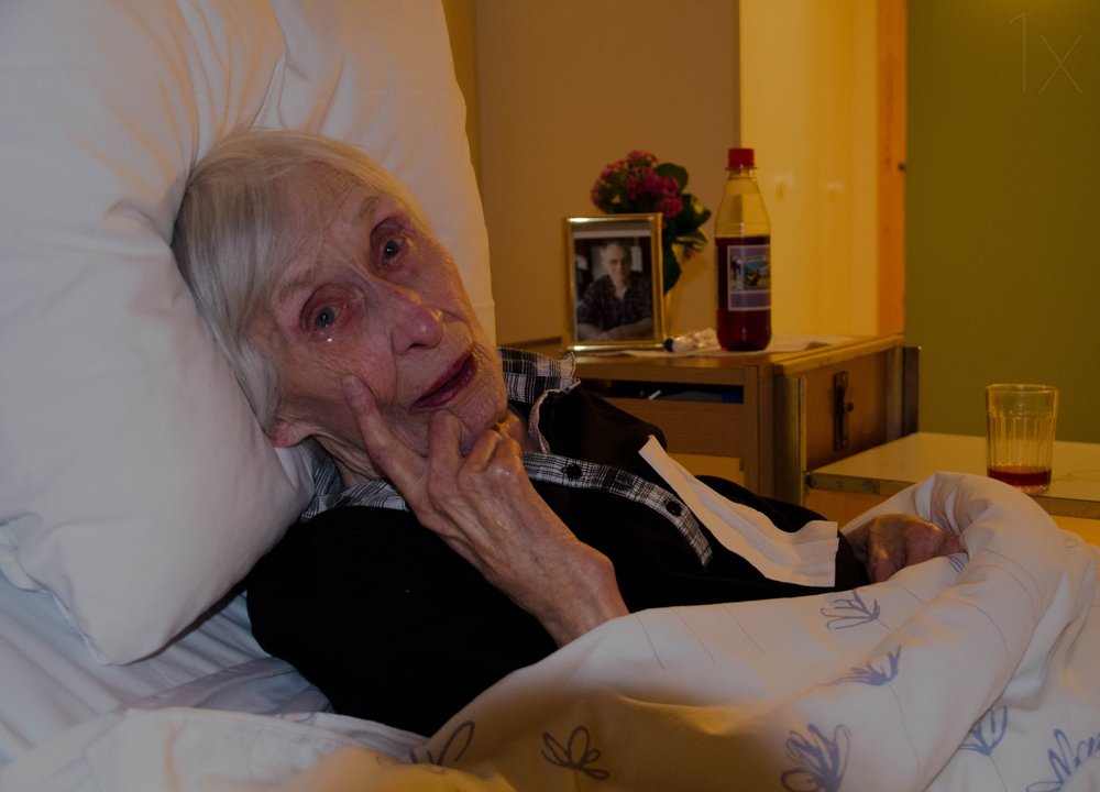 Elderly Woman Crying
