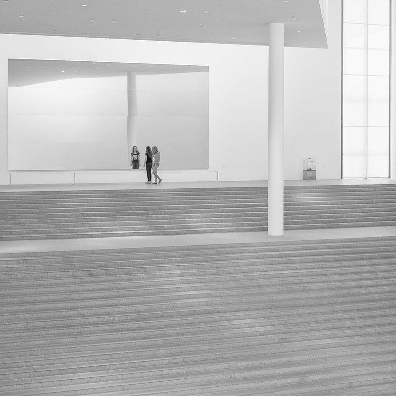 Women on Museum Stairs