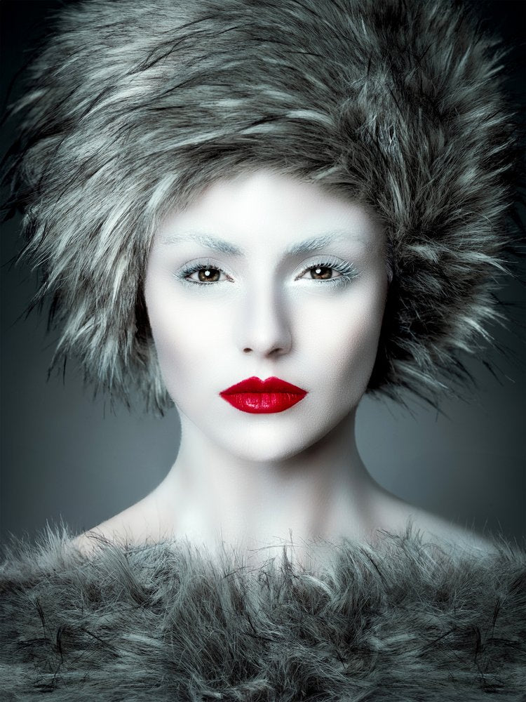 Red Lips Winter Fashion
