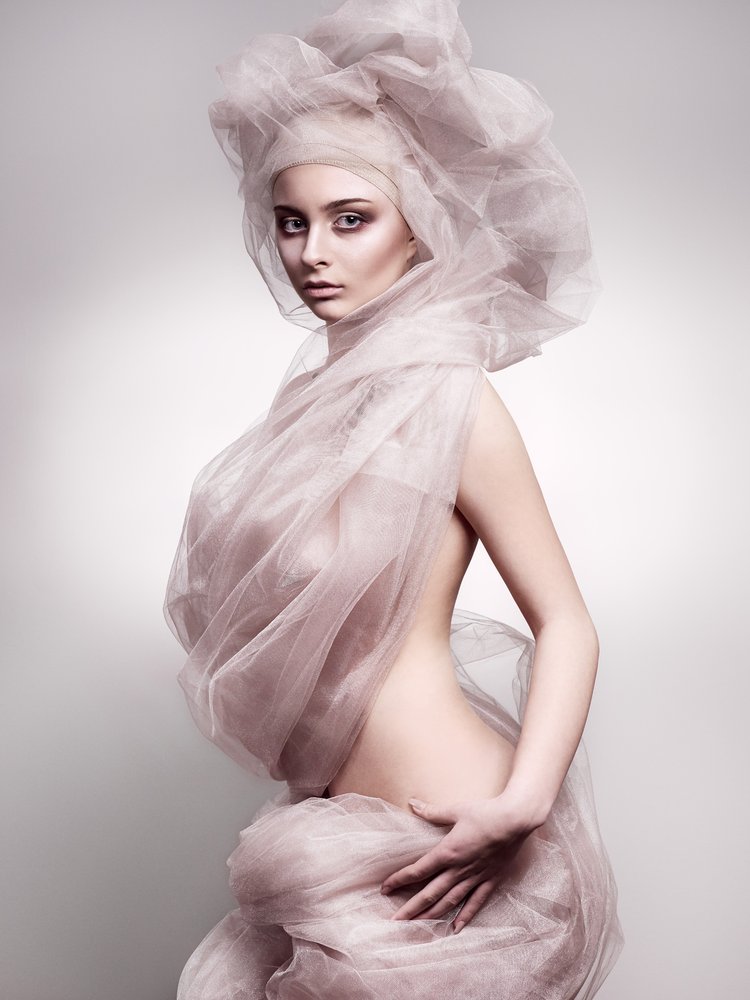 Ethereal Fabric Portrait