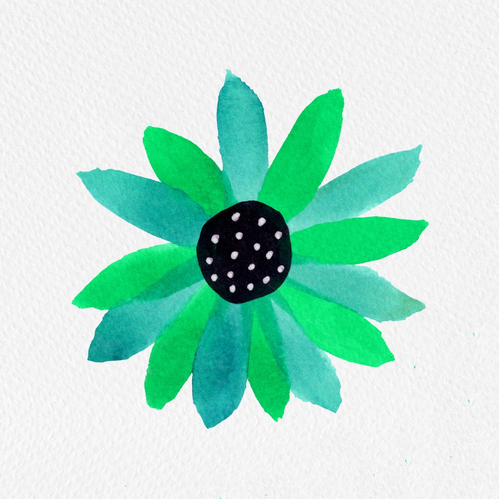 Teal Green Blossom