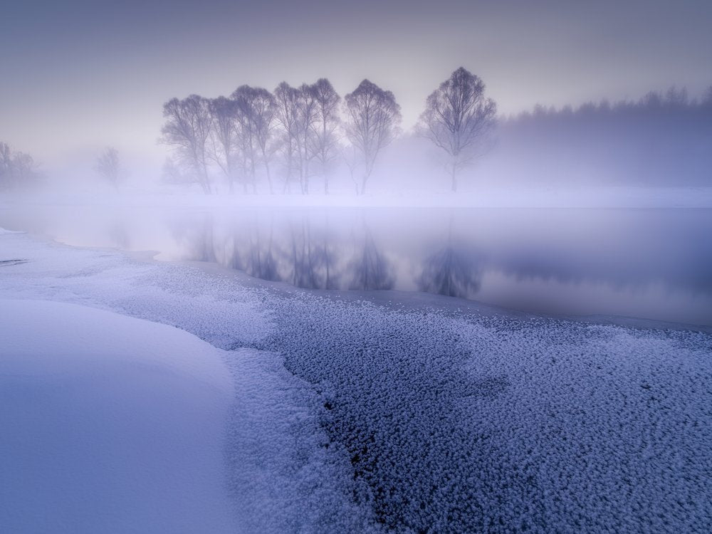 Misty Winter River