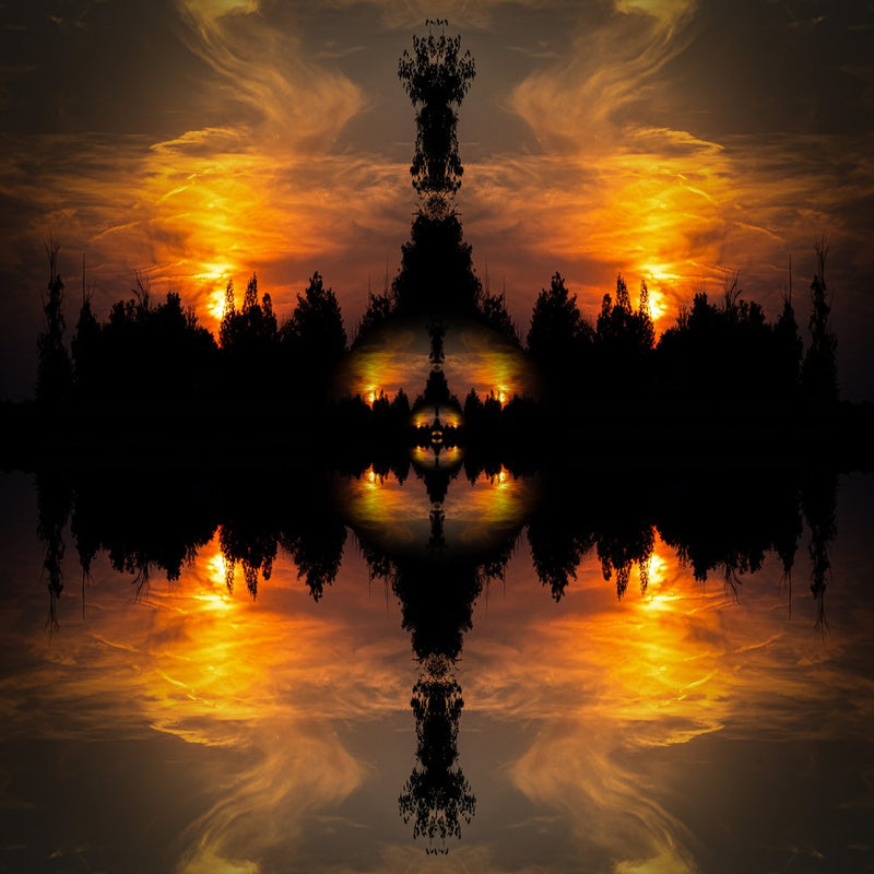 Fiery Sunset Symmetry