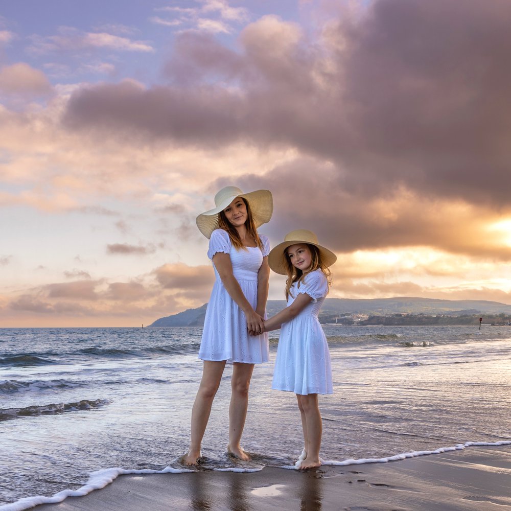 Mother Daughter Beach Sunset