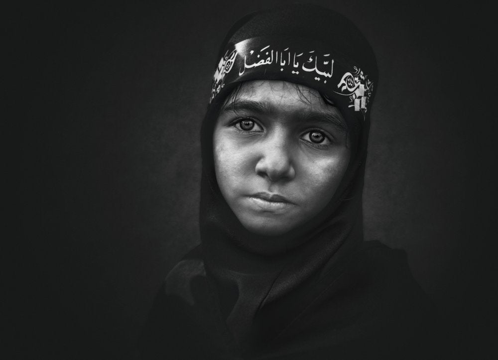 Intense Young Girl Portrait