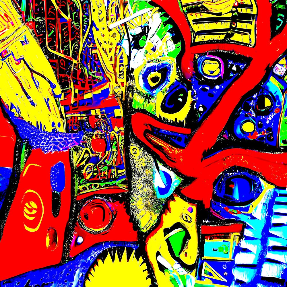 Vibrant Abstract Faces