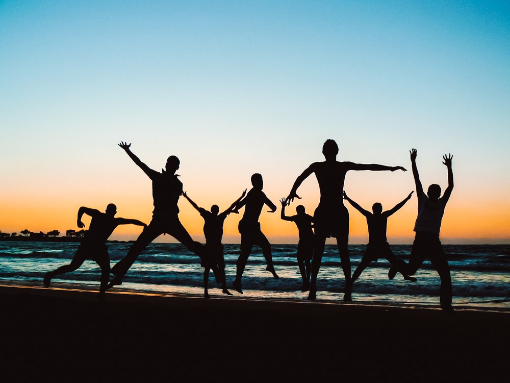 Joyful Sunset Jumps