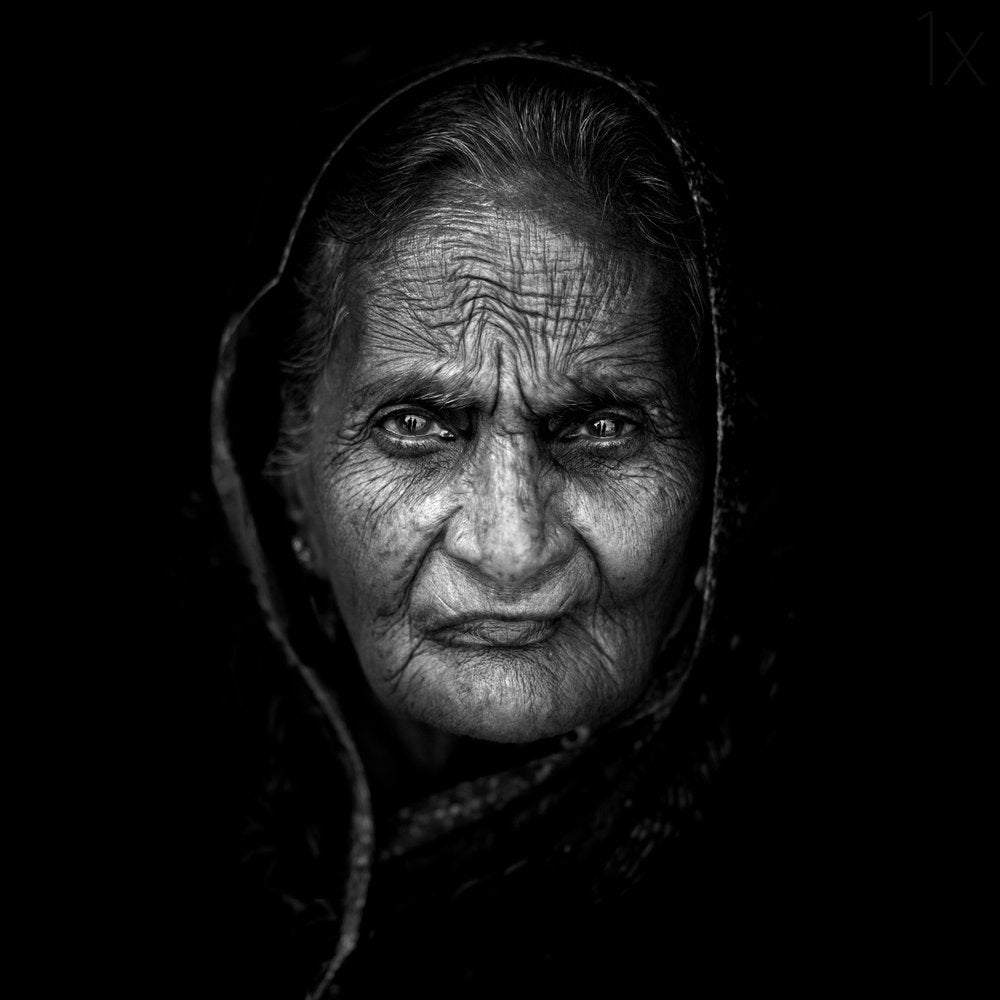 Intense Elderly Gaze