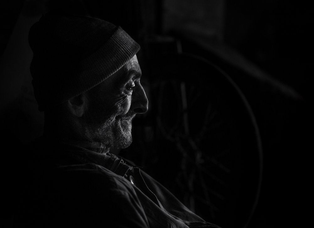 Smiling Man's Profile