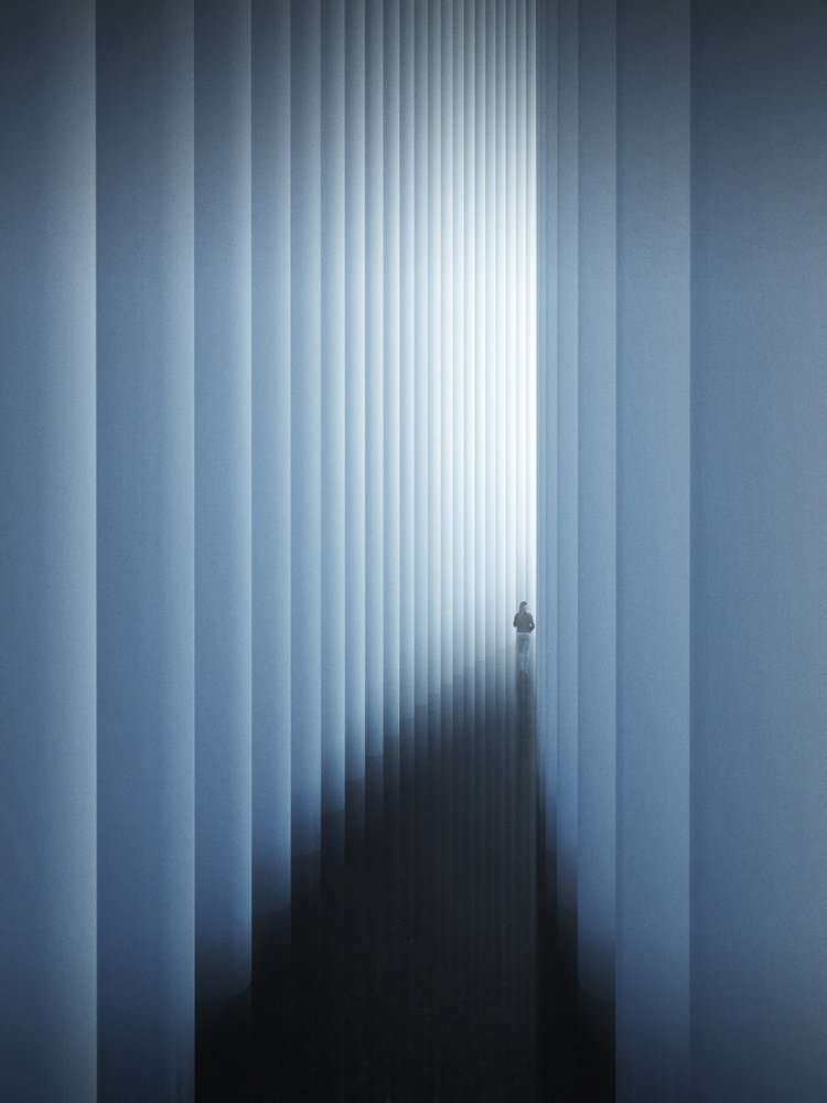 Person Walking Into Light