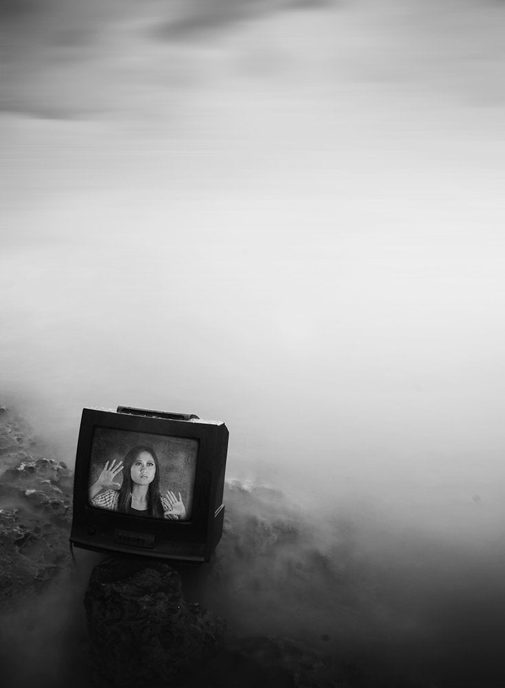 Trapped Woman In TV