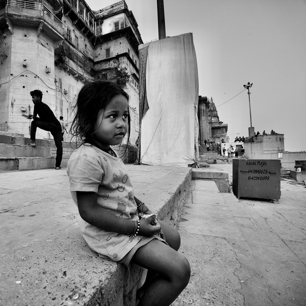 Thoughtful River Girl