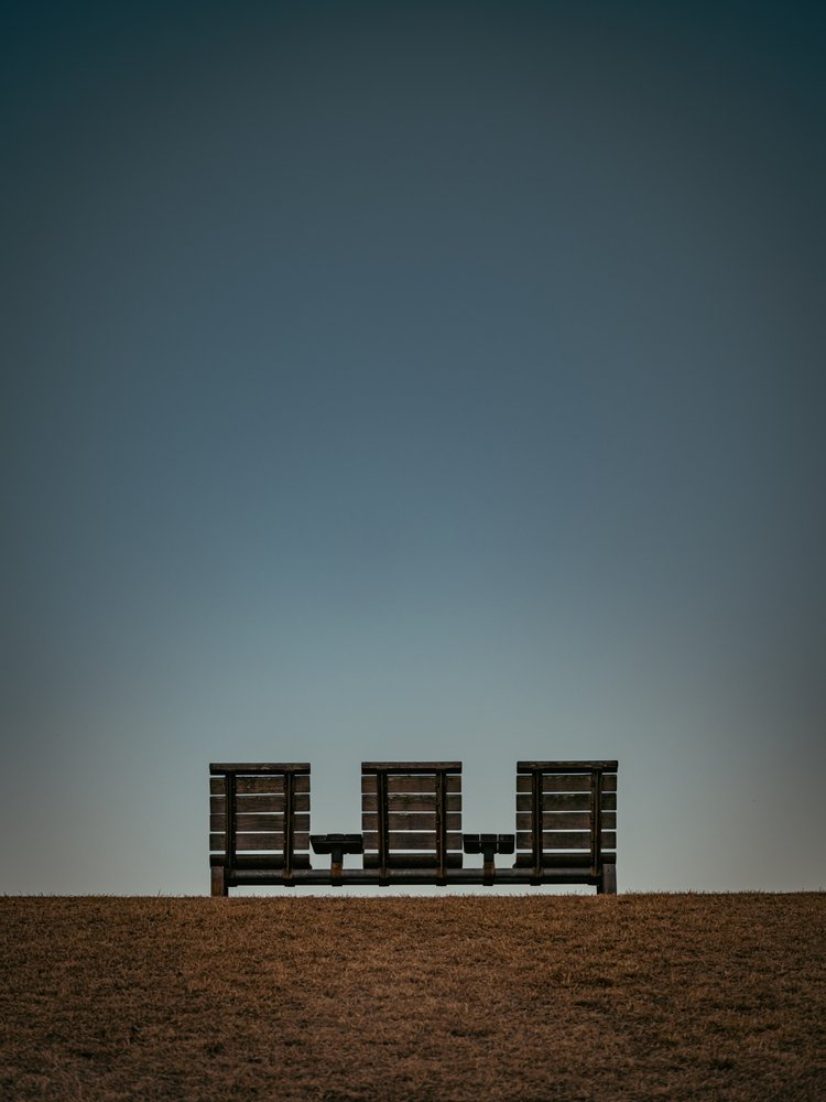 Empty Benches Open Sky