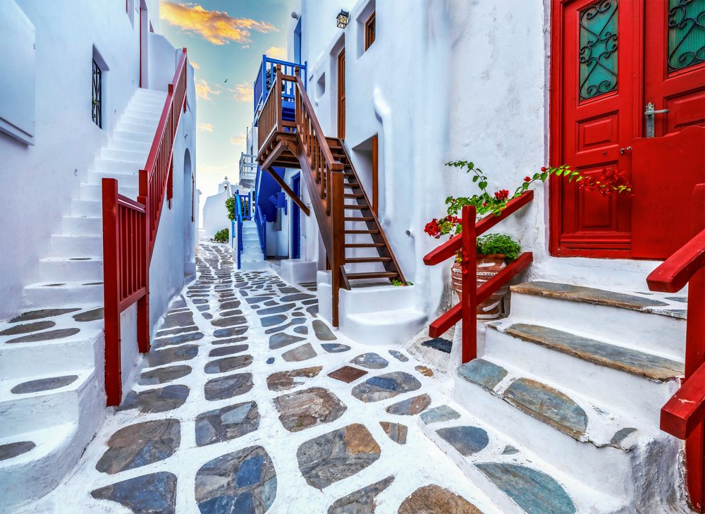 Charming Greek Island Alley