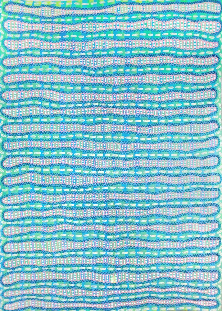 Flowing Aqua Blue Lines