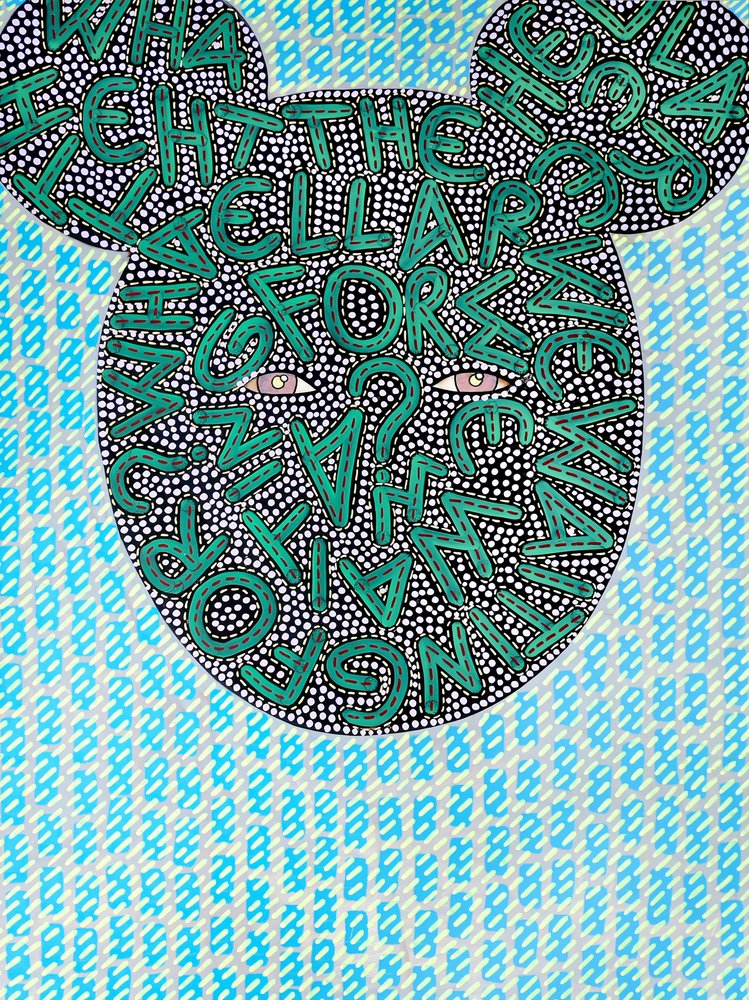 Bold Typography Mouse Head