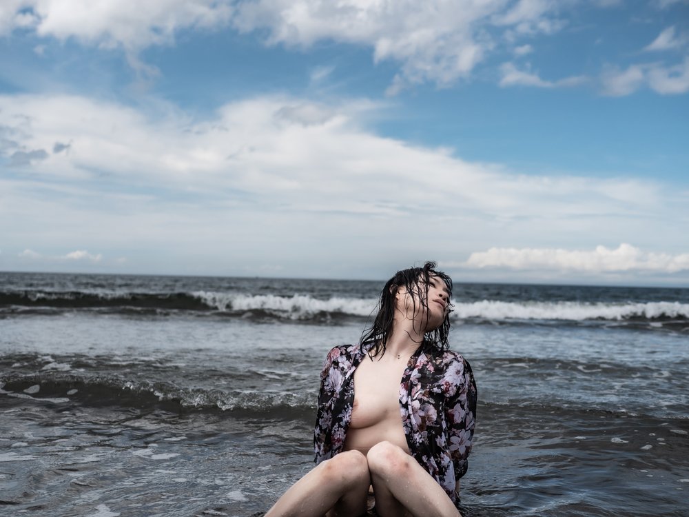 Ocean Woman's Serene Gaze