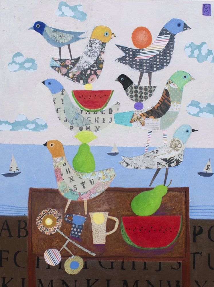 Whimsical Birds Seaside Picnic