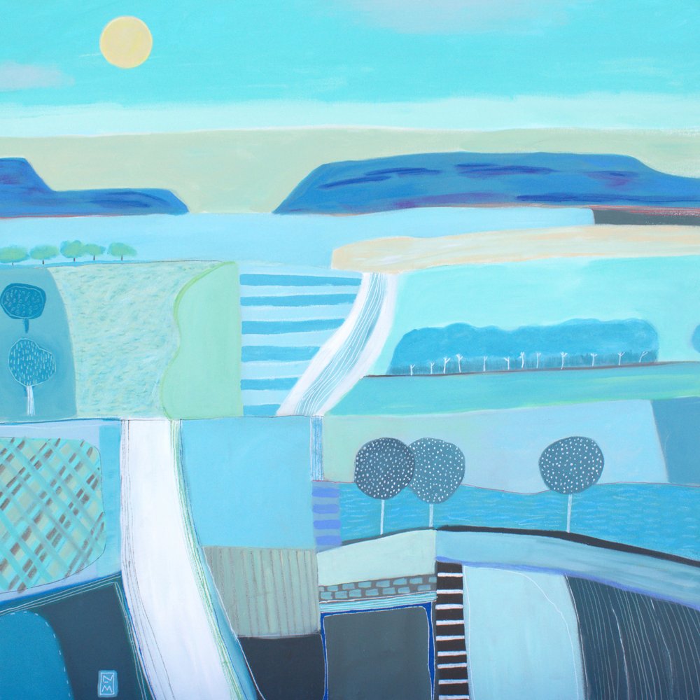 Serene Blue Landscape