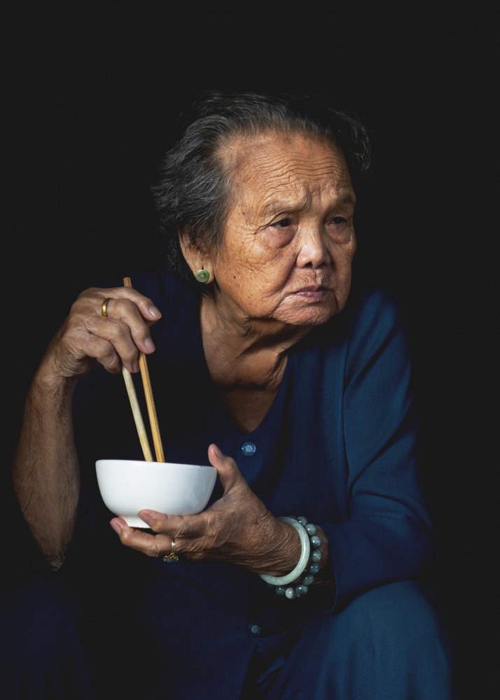 Pensive Elder with Bowl