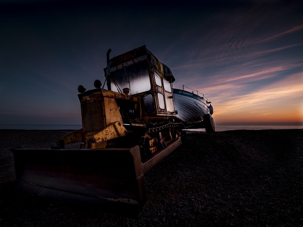 Sunset Beach Bulldozer