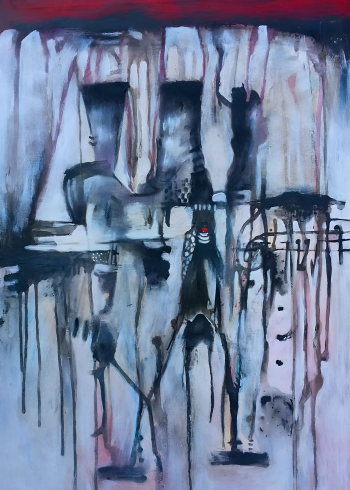 Abstract Figures Red Dot