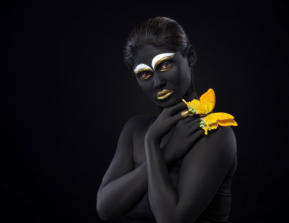 Black Diamond with Butterfly