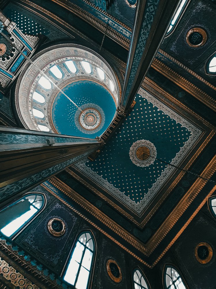 Intricate Blue Gold Dome